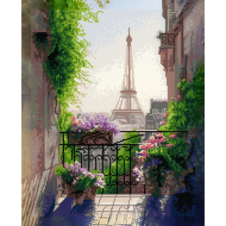 Set goblen cu diamante, cu sasiu, Turnul Eiffel, 40x50 cm [1]