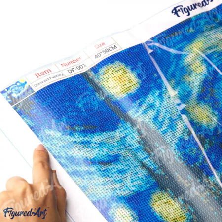 Set goblen cu diamante, fara sasiu, Femeie in rochie rosie, 40x50 cm [6]
