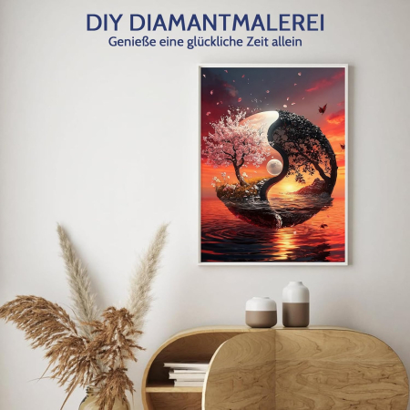 Set goblen cu diamante, fara sasiu,Yin & Yang, 30x40 cm [1]