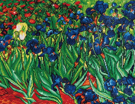 Goblen cu diamante, Irisi - Van Gogh 56x71 cm [0]