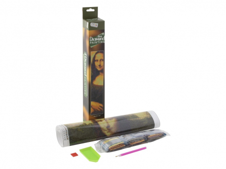 Set goblen cu diamante, fara sasiu, Mona Lisa - da Vinci, 40x50 cm [5]