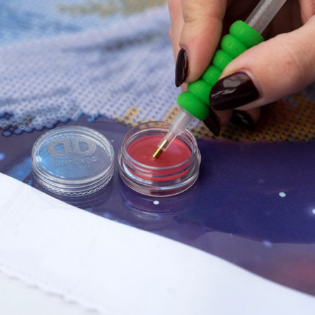 Set goblen cu diamante, fara sasiu, Peisaj de iarna, 50x79 cm [9]