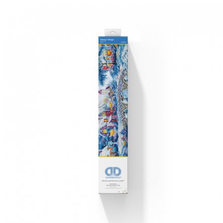 Set goblen cu diamante, fara sasiu, Peisaj de iarna, 50x79 cm [2]