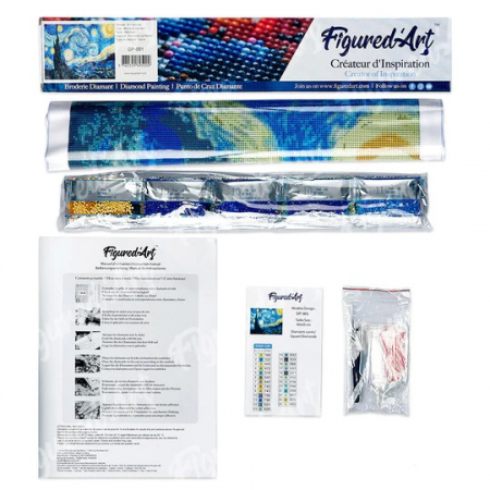 Set goblen cu diamante, fara sasiu, Port traditional japonez, 40x50 cm [1]