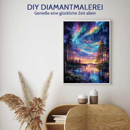 Set goblen cu diamante, fara sasiu, Aurora boreala, 30x40 cm [1]