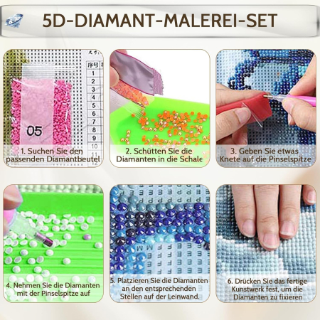 Set goblen cu diamante, fara sasiu, Flori de camp, 30x40 cm [7]