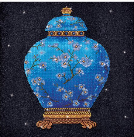 Se goblen cu diamante fara sasiu, Vaza Albastra [0]