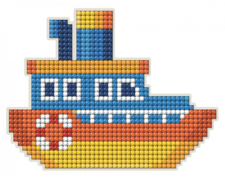 Set goblen cu diamante magnet, Vapor cu abur, 11,8x9cm [0]