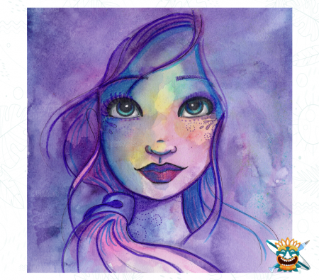 Set goblen cu diamante patrate @Oraloa, fara sasiu, Violet, 40x40 cm [0]