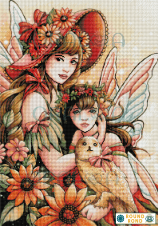 Set goblen cu diamante rotunde @Oraloa, fara sasiu, Iubirea vietii mele, 80x56cm [1]