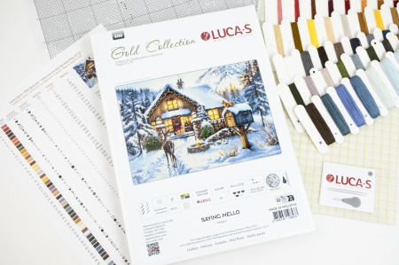 Set goblen de cust, cu diagrama, Va salut, 33x22 cm [2]