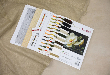 Set goblen de cusut, cu diagrama, Roua magnoliillor, 27 x 20 cm [2]