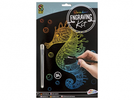 Set gravura folie curcubeu, Calut de mare, A4 [0]