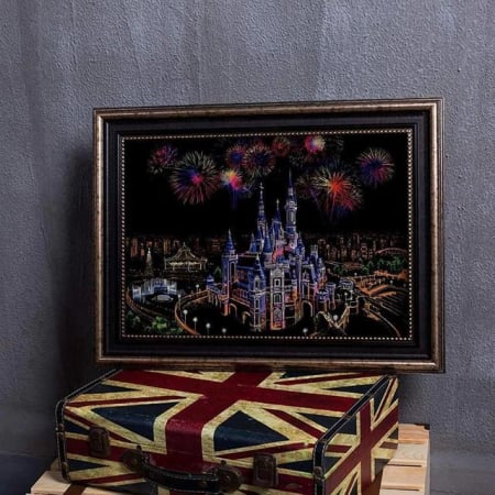 Set gravura folie multicolora, Castelul fantastic, A3 [3]