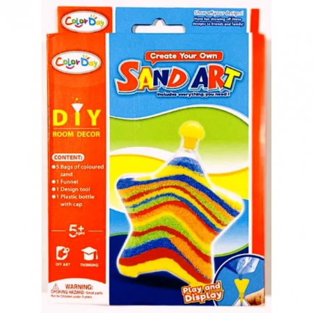 Jucarii DIY - Set jucarii creative, nisip colorat, Steluta