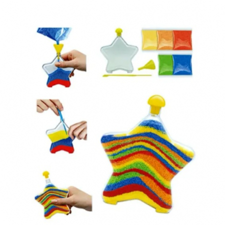 Set jucarii creative, nisip colorat, Steluta [1]