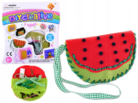 Jucarii DIY - Set jucarii creative, geanta din fetru, Pepene