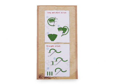 Set pentru brodat cu model imprimat, cu gherghef, Camp inflorit, Ø26,5cm [3]