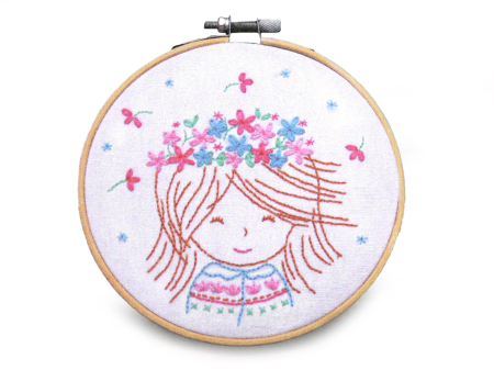 Broderii & Tesaturi - Set pentru brodat, fara gherghef, cu imprimeu, Copilarie, 15x22 cm