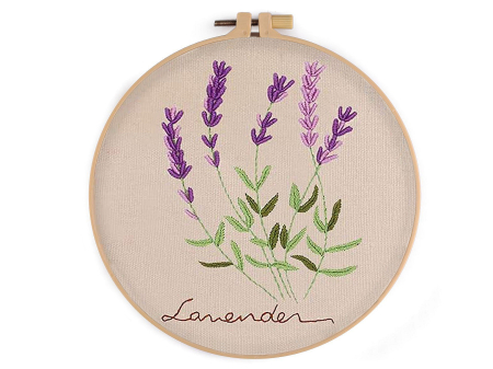 Set pentru brodat imprimat, cu gherghef, Levantica , Ø18 cm