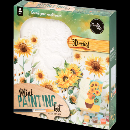 Jucarii DIY - Set pictura 3D, Floarea soarelui, 10,5x 13,5