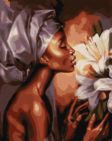 Set pictura pe numele, cu sasiu, Aroma de crini, 40x50 cm [0]