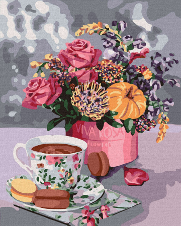 Set pictura pe numele, cu sasiu, Aroma dragostei, 40x50 cm