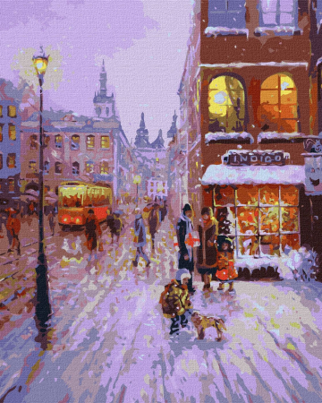 Set pictura pe numele, cu sasiu, Craciun- Kateryna Lisova, 40x50 cm [0]