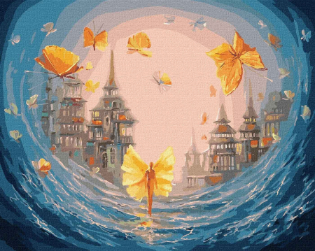 Set pictura pe numele, cu sasiu, Fluturii sufletului - Igor Sokolsky, 40x50 cm [0]