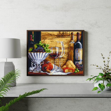 Set pictura pe numere, cu sasiu, Viata buna, 40x50 cm [3]