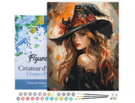 Set pictura pe numere, cu sasiu, Frumoasa vrajitoare, 40x50 cm [1]