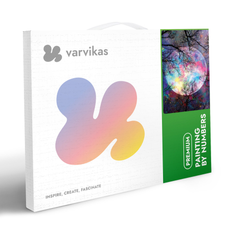 Set pictura pe numere, fara sasiu, Lumina lunii, 60x90 cm [5]