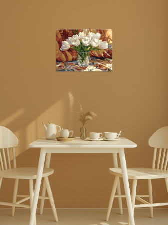 Set pictura pe numere, cu sasiu, Linistea lalelelor, 30x40 cm [2]