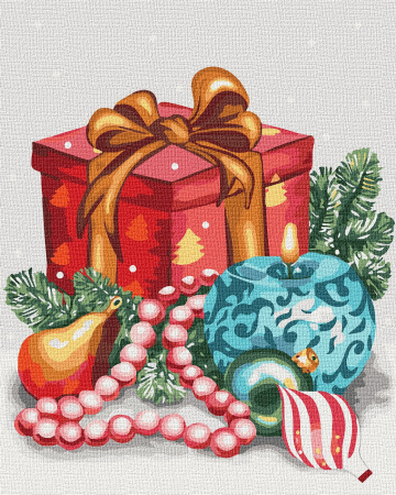 Set pictura pe numere, cu sasiu, Aroma sarbatorilor, 40x50 cm [0]