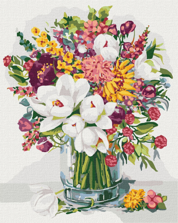 Set pictura pe numere, cu sasiu, Aroma verii, 40x50 cm [0]