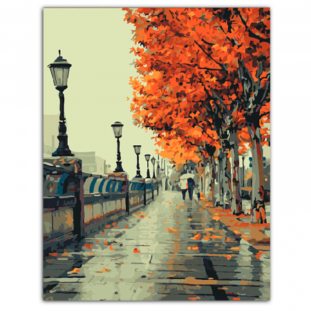 Set pictura pe numere, cu sasiu, Autumn, 40x50 cm [0]