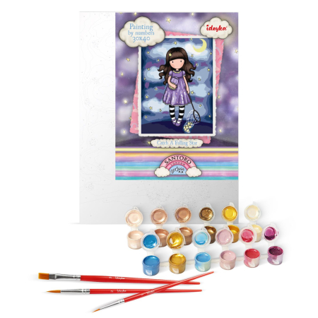 Set pictura pe numere, cu sasiu, Prinde o stea cazatoare - colectia Santoro, 30x40 cm [1]