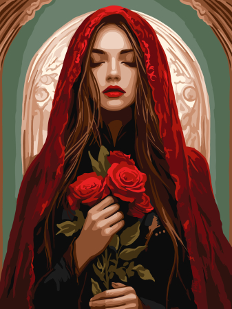 Picturi pe numere dimensiuni mici și medii – ușor de realizat, perfecte pentru orice spațiu - Set pictura pe numere, cu sasiu, Vrajita, 30x40 cm