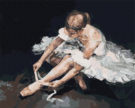 Dimensiune clasica 40x50cm - Set pictura pe numere, cu sasiu, Gratie, 40x50 cm