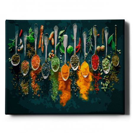Set pictura pe numere, cu sasiu, O viata condimentata, 40x50 cm [1]