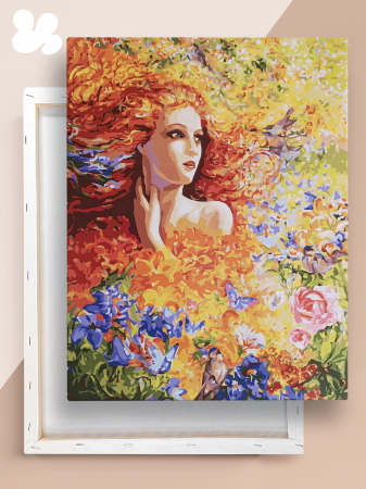 Set pictura pe numere, cu sasiu, Briza de vara - Josephine Wall, 40x50 cm [2]