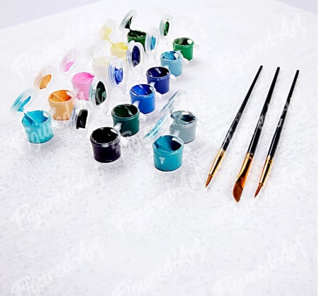 Set pictura pe numere, cu sasiu, Afis Kyoto, 40x50 cm [5]