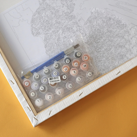 Set pictura pe numere, cu sasiu, Ochi albastri, 40x50 cm [8]