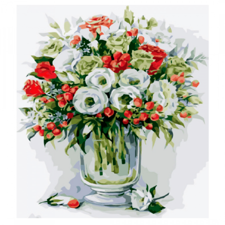 Set pictura pe numere, cu sasiu, Buchet de Trandafiri [0]