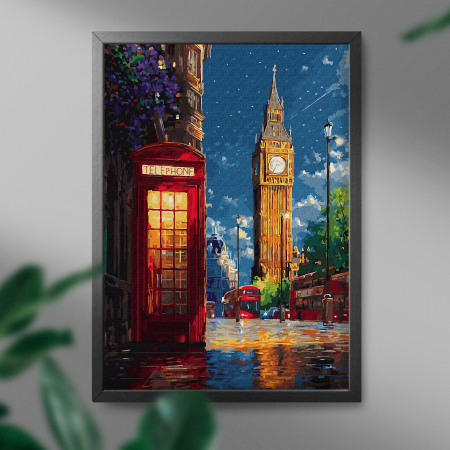 Set pictura pe numere, cu sasiu, Londra, 40x50 cm [2]