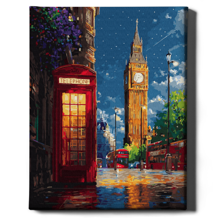 Set pictura pe numere, cu sasiu, Londra, 40x50 cm [1]