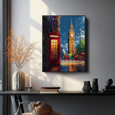 Set pictura pe numere, cu sasiu, Londra, 40x50 cm [3]
