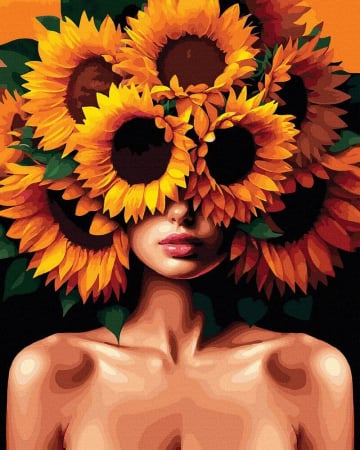 Dimensiune clasica 40x50cm - Set pictura pe numere, cu sasiu, Frumusete in lumina, 40x50 cm