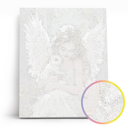 Set pictura pe numere, cu sasiu, Prieten divin, 40x50 cm [2]