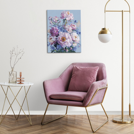 Set pictura pe numere, cu sasiu, Reverie de bujori, 40x50 cm [3]